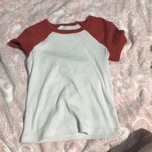 white and red crop top